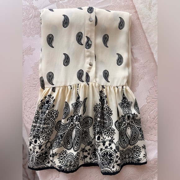 Cream and Black Paisley Dress - Picture 7 of 9